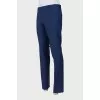 Men's blue classic trousers