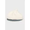 Wool beret with decor