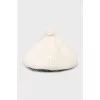 Wool beret with decor