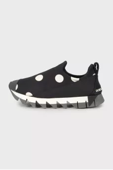 Sneakers with chunky polka dot soles