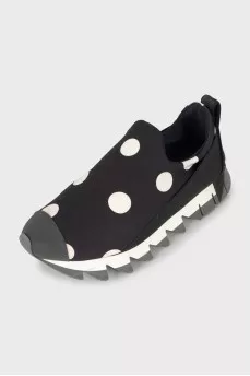 Sneakers with chunky polka dot soles