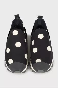 Sneakers with chunky polka dot soles