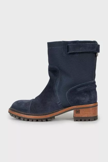 Combined blue boots