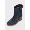 Combined blue boots