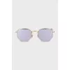 Gold-tone sunglasses with mirrored lenses