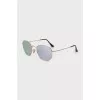 Gold-tone sunglasses with mirrored lenses