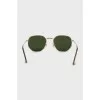 Gold-tone sunglasses with mirrored lenses