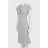 Gray dress with embossed seams