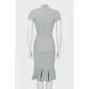 Gray dress with embossed seams