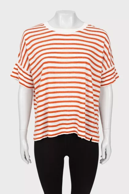 Striped linen T-shirt