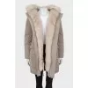 Fitted parka with fur