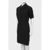 Black dress with bias closure