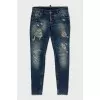 Blue ripped jeans