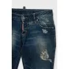 Blue ripped jeans