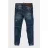 Blue ripped jeans