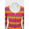 Striped cardigan with 3/4 sleeves
