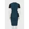 Slim fit dress with draping