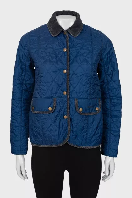Quilted jacket with snap buttons