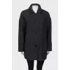 Loose fit cropped coat