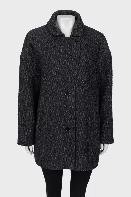 Loose fit cropped coat