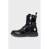 Men's black lace-up boots