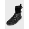 Men's black lace-up boots