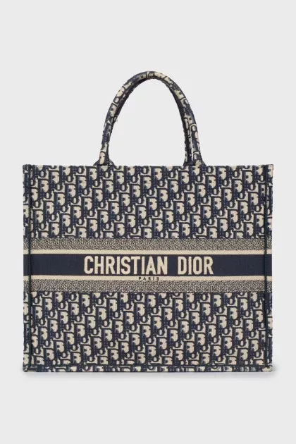 Textile bag in branded print