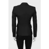 Black jacket with silver buttons