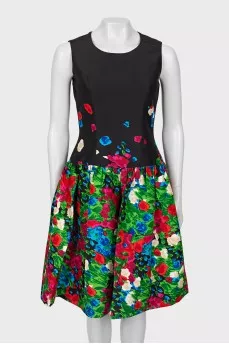 Floral silk dress