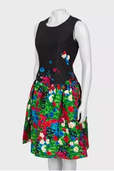 Floral silk dress