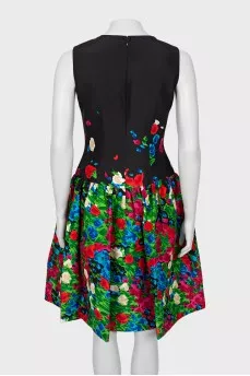 Floral silk dress