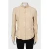 Suede jacket with buttons
