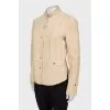 Suede jacket with buttons