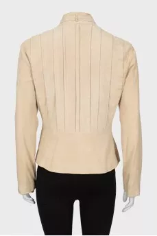 Suede jacket with buttons