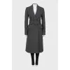 Gray maxi coat