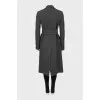 Gray maxi coat