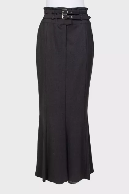 Wool maxi skirt