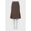 Wool midi skirt