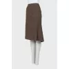 Wool midi skirt