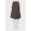 Wool midi skirt
