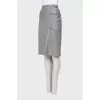Straight-cut skirt with draping