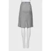 Straight-cut skirt with draping