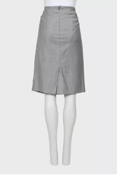 Straight-cut skirt with draping