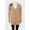 Long cardigan in wool and cashmere