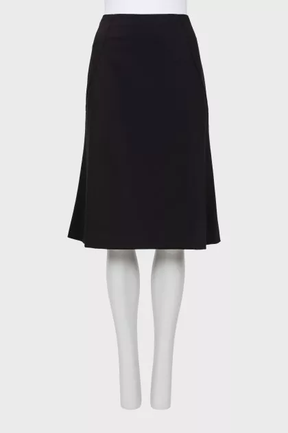 A-line wool skirt