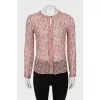 Translucent blouse with print