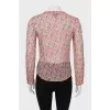 Translucent blouse with print