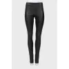 Leather pants with elastic