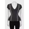 Slim fit T-shirt with cuffs