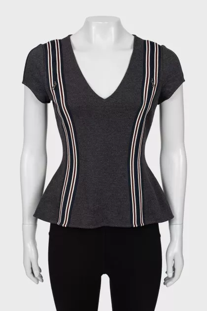 Slim fit T-shirt with cuffs